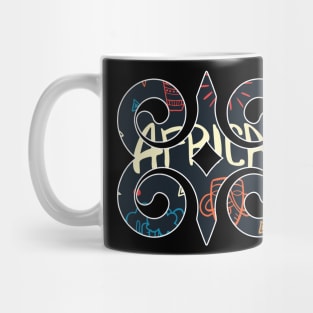 Ghana Akan Adinkra Symbol Africa Ankara Pattern Mug